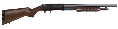 Mossberg 50429 500 Retrograde 12 Gauge 5+1 3" 18.50" Cylinder Bore Barrel, Drilled & Tapped Receiver, Blued Metal Finish, Walnut Stock with Checkered Grip & Corn Cob Forend, Vented Recoil Pad - View 2