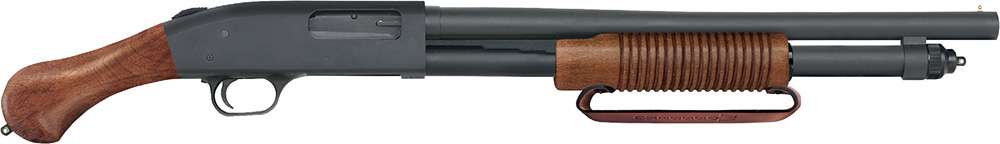 Mossberg 590 Shockwave Night Stick TALO 12 Gauge Pump Shotgun - 18.5" Barrel, Wood Grip, 6+1 Capacity - View 2