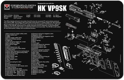 TekMat Pistol Mat For Heckler & Koch VP9SK 11"x17"  - Cleaning Mat - View 2