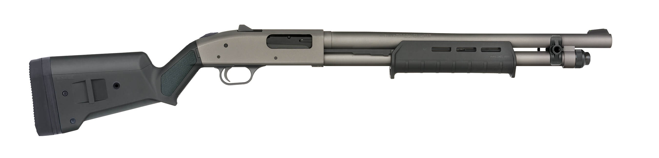 Mossberg 50795 590A1 12 Gauge Shotgun 6+1 Tungsten Grey Magpul Stock - View 2