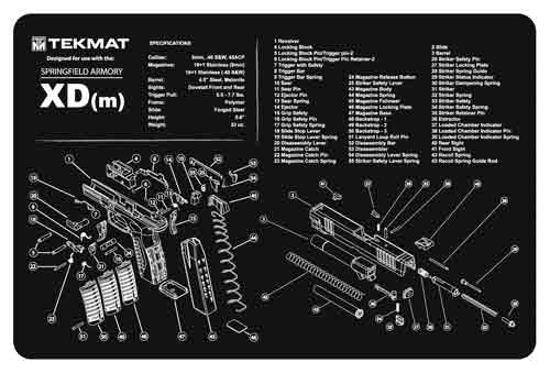 Springfield XDM TekMat 11"x17" Armorer's Bench Mat with Microfiber TekTowel - View 2