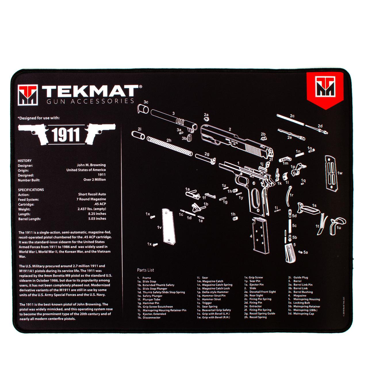 TekMat TEK-R20-1911 Cleaning Mat 15x20" Gun Cleaning Supplies - View 2