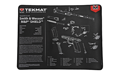 TekMat Ultra Premium Gun Cleaning Mat, Smith & Wesson M&P Shield, 20x15 Inches, Black/White, R20-SW-MP-SHIELD - View 2