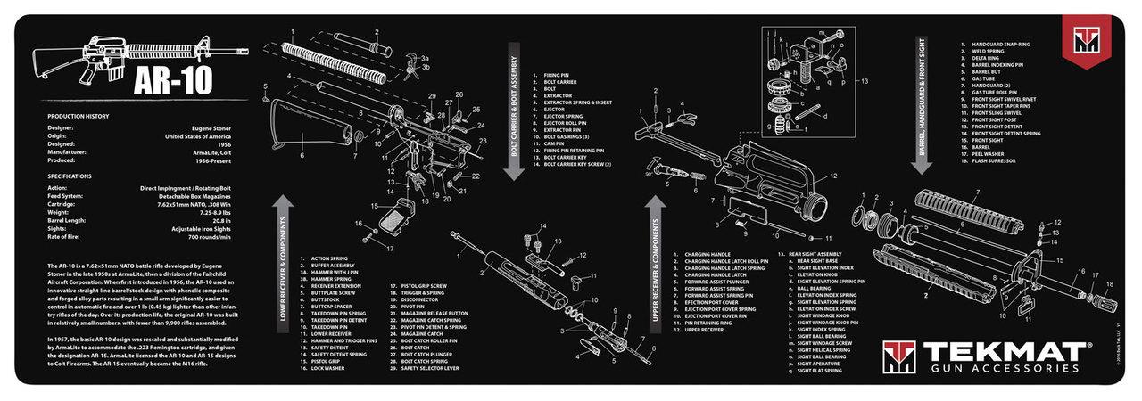 TekMat TEKR36AR10 AR-10 Cleaning Mat 12"x36" Neoprene Diagram - View 2