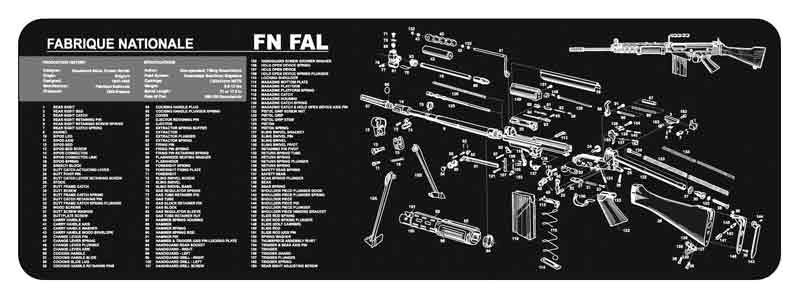 TekMat TEKR36FNFAL FN-FAL Gun Cleaning Mat 12"x36" Rubber Surface - View 2