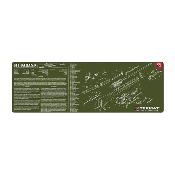 TekMat TEKR36M1GARAND-OD M1 Garand Cleaning Mat OD Green 12"x36" Rubber - View 2