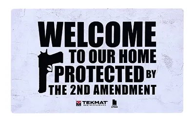 TekMat TEK422AMENDMENT 2nd Amendment Door Mat 25"x42" Rubber White/Black - View 2