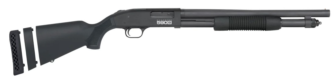 Mossberg 590S Shotgun 12 ga. 18.5 in. Black Threaded - View 2