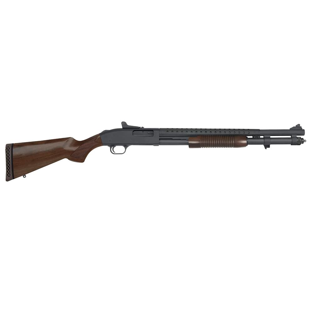 Mossberg 51665 590A1 Retrograde 12 Gauge 3" 8+1 20" Parkerized Heavy-Walled Barrel Black Rec with Ghost Ring Sight Walnut Stock Right Hand - View 2