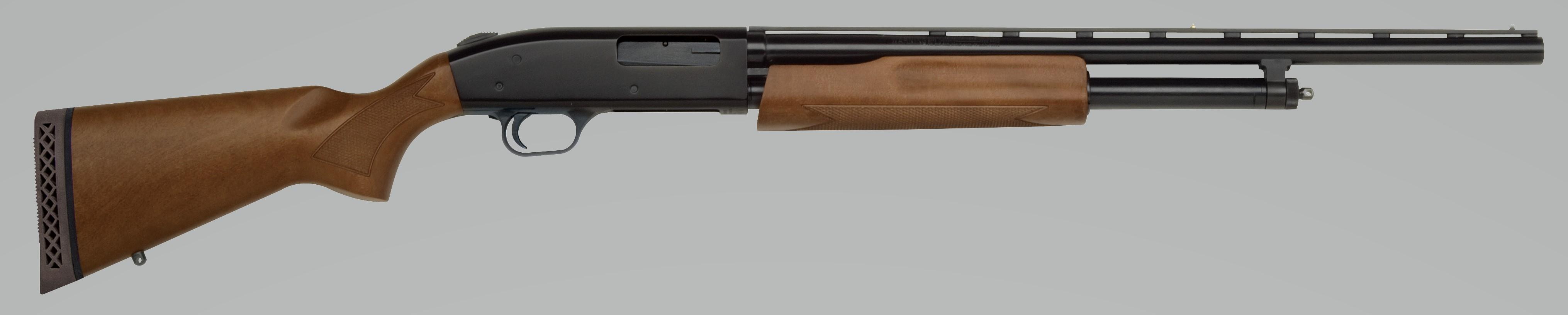 Mossberg 54132 500 Bantam 20 Gauge Pump Shotgun 5+1 3" 22" Vent Rib Barrel Blued Metal Finish Dual Extractors Hardwood Stock EZ-Reach Forend 13" LOP Accu-Set Chokes Youth - View 2
