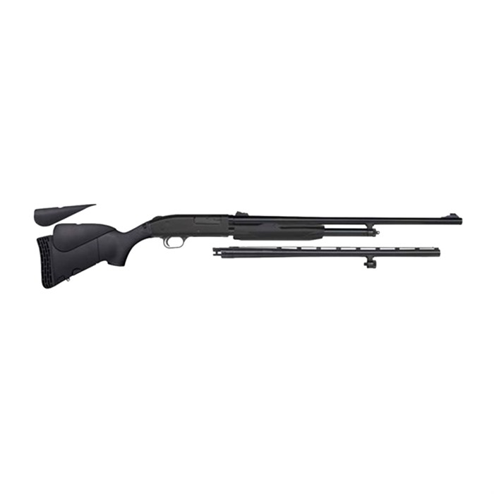 Mossberg 54330 500 Bantam Field/Deer 20 Gauge 5+1 22" Vent Rib with Dual Bead Sights Barrel/24" Fully Rifled with Adj Rifle Sights Barrel Blued Steel Rec Black 4 Position Flex Adjustable Stock - View 2