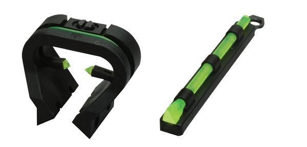 HiViz TT1001 Tri-Viz Turkey/Deer Sight Set Black Green Fiber Optic - View 2