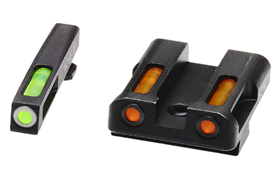 HiViz GLN425 LiteWave H3 Glock Sight Set Green Tritium/Orange Fiber Optic - View 2