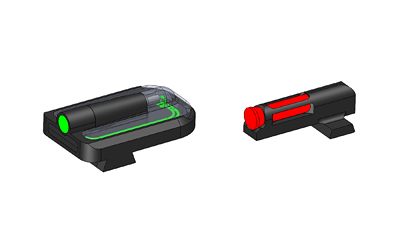 HiViz SFHFD21 FastDot H3 Red/Fiber Optic Green Tritium Black Frame Fits Springfield Hellcat Pro - View 2