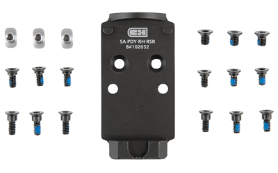 C&H Precision SA-PDY-RH-RSR Optic Mount Plate for Trijicon RMR, Black - View 2