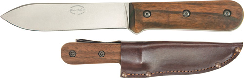 Ka-Bar BK62 Becker Kephart 5.13" 1095 Cro-Van Walnut Knife with Sheath - View 2