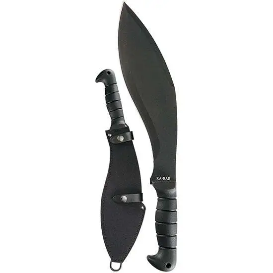 Ka-Bar 1249 Kukri 11.50" Black SK-5 Steel Blade/TPR Handle 17" Long Sheath - View 2
