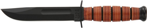 Ka-Bar 1250 Short USMC 5.25" Fixed Clip Point Plain Black 1095 Cro-Van - View 2