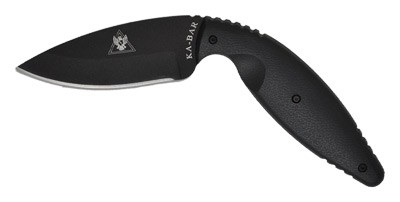 KA-BAR 1482 TDI Large 3.688" Drop Point AUS8A Black Zytel Knife - View 2