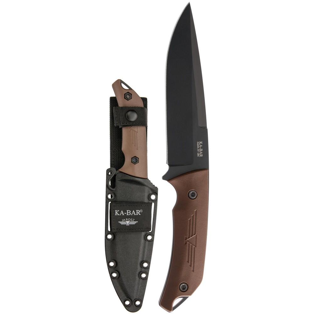 Ka-Bar Jarosz Turok Fixed Blade 6.25 in 1095 Cro-Van Steel Brown Handle - View 2