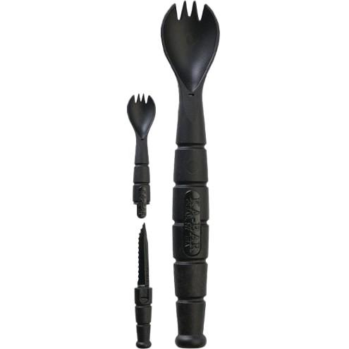 Ka-Bar 9909 Spork/Knife Black Creamid 2.50" Serrated 6.88" Long - View 2