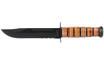 KA-BAR 1219CP Army Knife, 7" Blade, 1095 Cro-Van, Leather Handle & Sheath - View 2