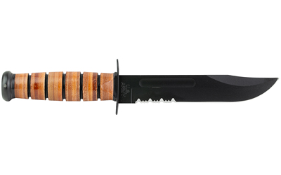 KA-BAR 1219CP Army Knife, 7" Blade, 1095 Cro-Van, Leather Handle & Sheath - View 3