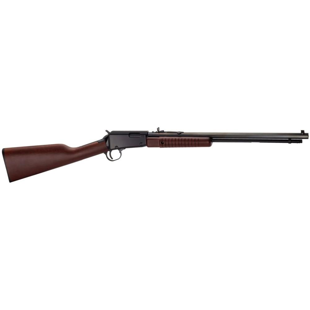 Henry H003T Pump Action .22 Rifle, 20" Octagon Barrel, Black Metal Finish, American Walnut Stock - View 2