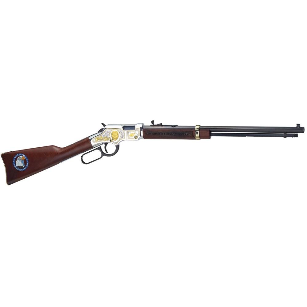 Henry H004LE Golden Boy Law Enforcement Tribute Lever Action 22 Short,Long,LR 16 LR/21 Short 20" Nickel Plated American Walnut Right Hand - View 2