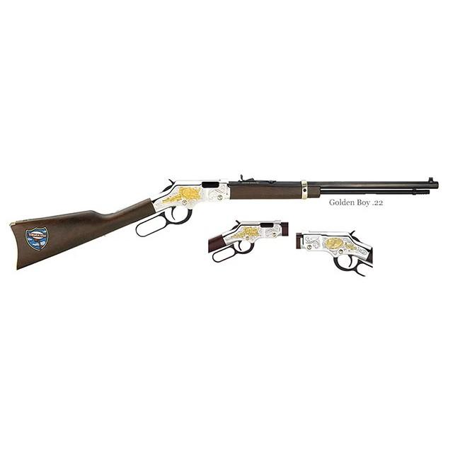 Henry H004TT Golden Boy Lever Action .22 S/LR 20 in Blued Nickel 16/21 Capa - View 2