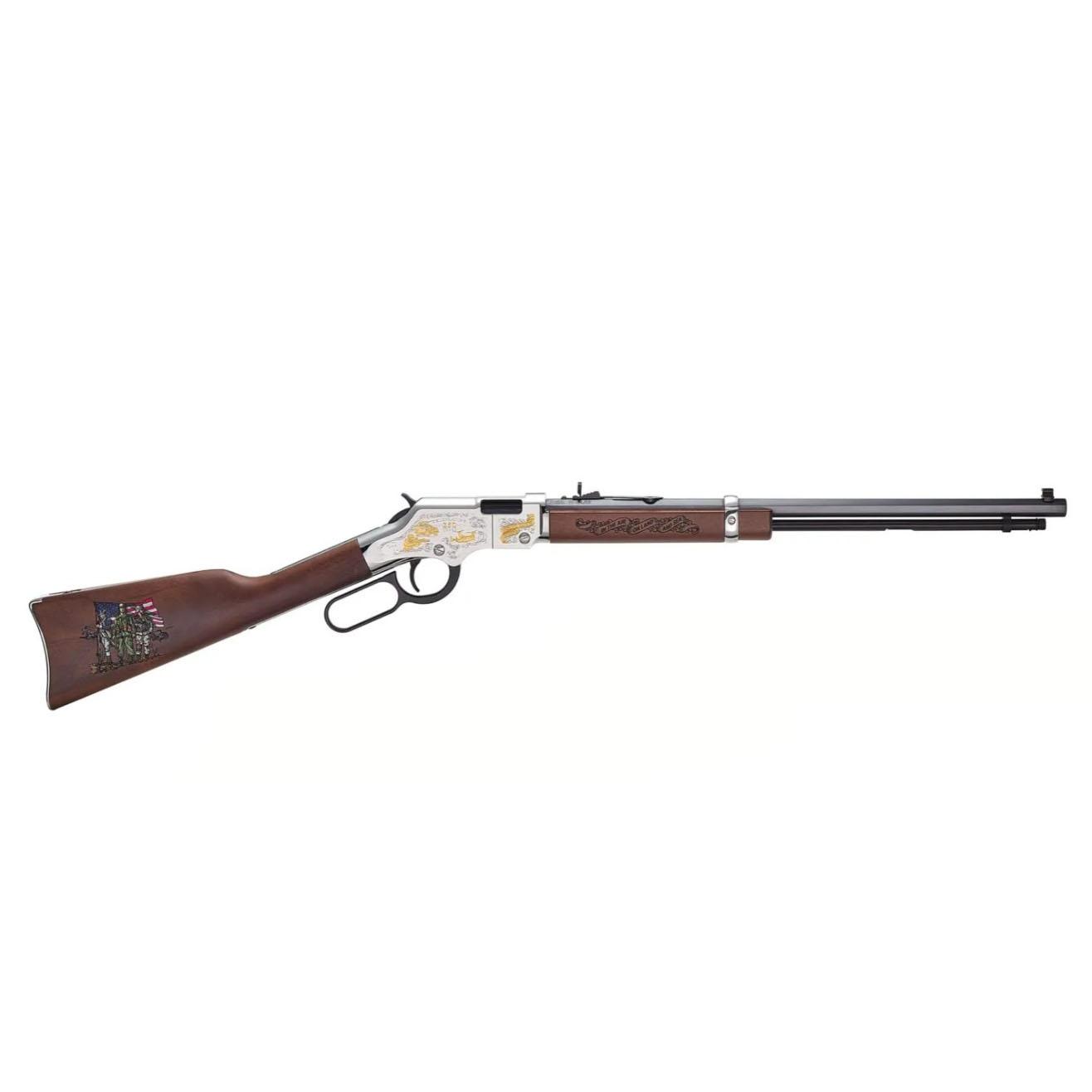 Henry Golden Boy Spirit of the Corps 250th Tribute Edition Rifle .22 S/L/LR 16rd Capacity 20 Octagon Barrel Engraved Wood Stock - View 2