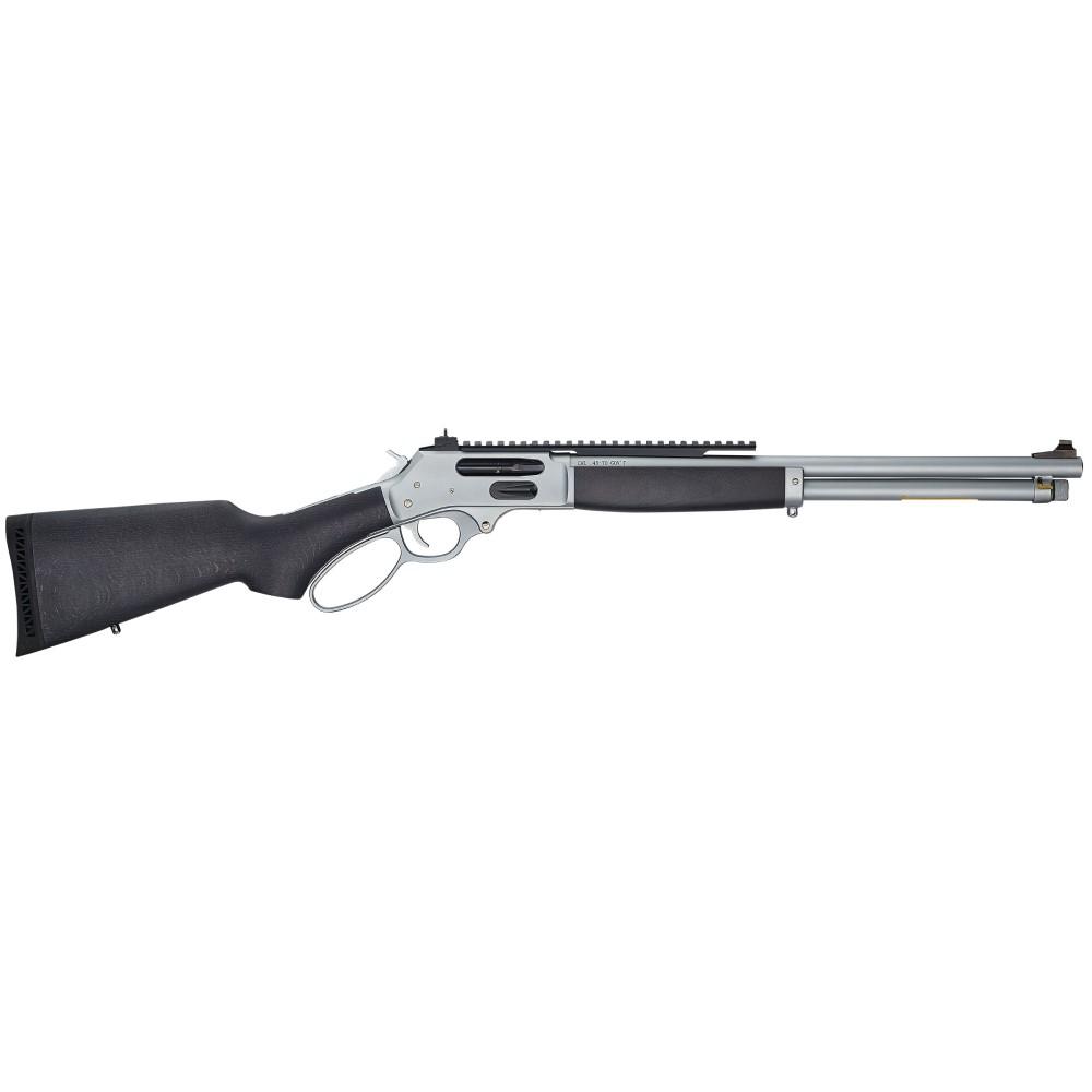 Henry H010GAWP Side Gate All Weather 45-70 Gov 4+1 18.43" Hard Chrome Plated Round Barrel Satin Hard Chrome Steel Stained Hardwood Right Hand - View 2