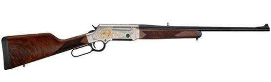Henry H014WL308 Long Ranger Wildlife 308 Win 4+1 20" Blued Barrel Nickel-Plated 24K Gold Inlay Engraved Steel American Walnut Right Hand - View 2