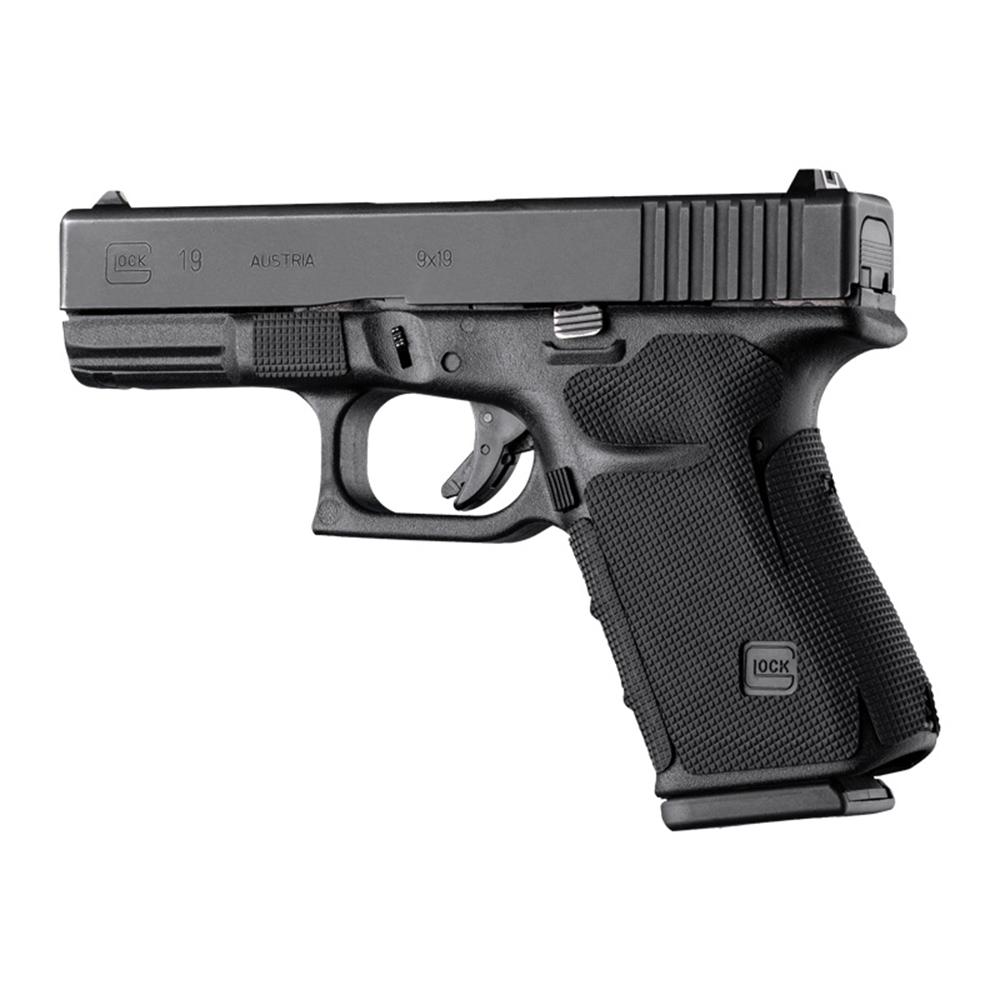 Hogue 17238 Glock 19 23 32 38 - Wrapter Rubber Adhesive Grip - Block Texture - Black - Small Frame Compact Generation 3 - View 2