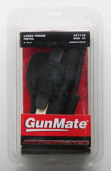 Uncle Mike's 21112 GunMate Hip Holster Size 12 Black Ambidextrous - View 2