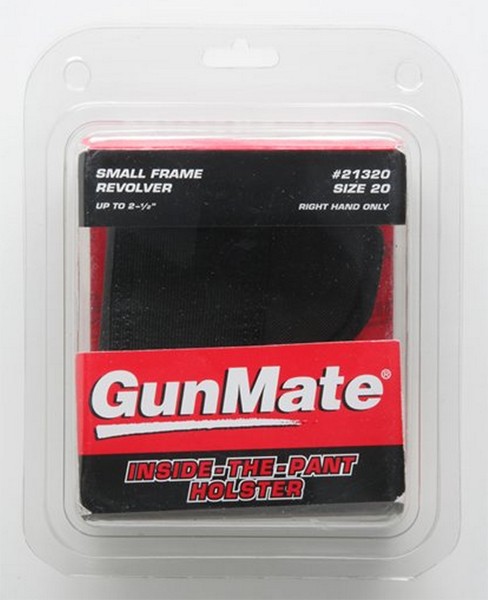 Uncle Mike's 21320 GunMate Holster IWB Size 20 Black Tri-Laminate Belt Clip Fits Sm Frame Revolver Fits Up To 2.50" Barrel Ambidextrous - View 2