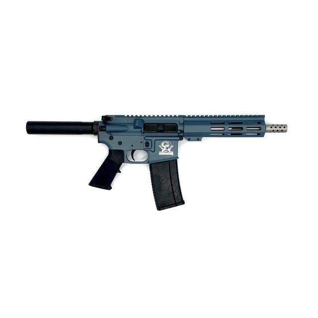 Great Lakes GL15223SSPBLU AR15 Pistol 7.5" Stainless Barrel Blue Titanium - View 2