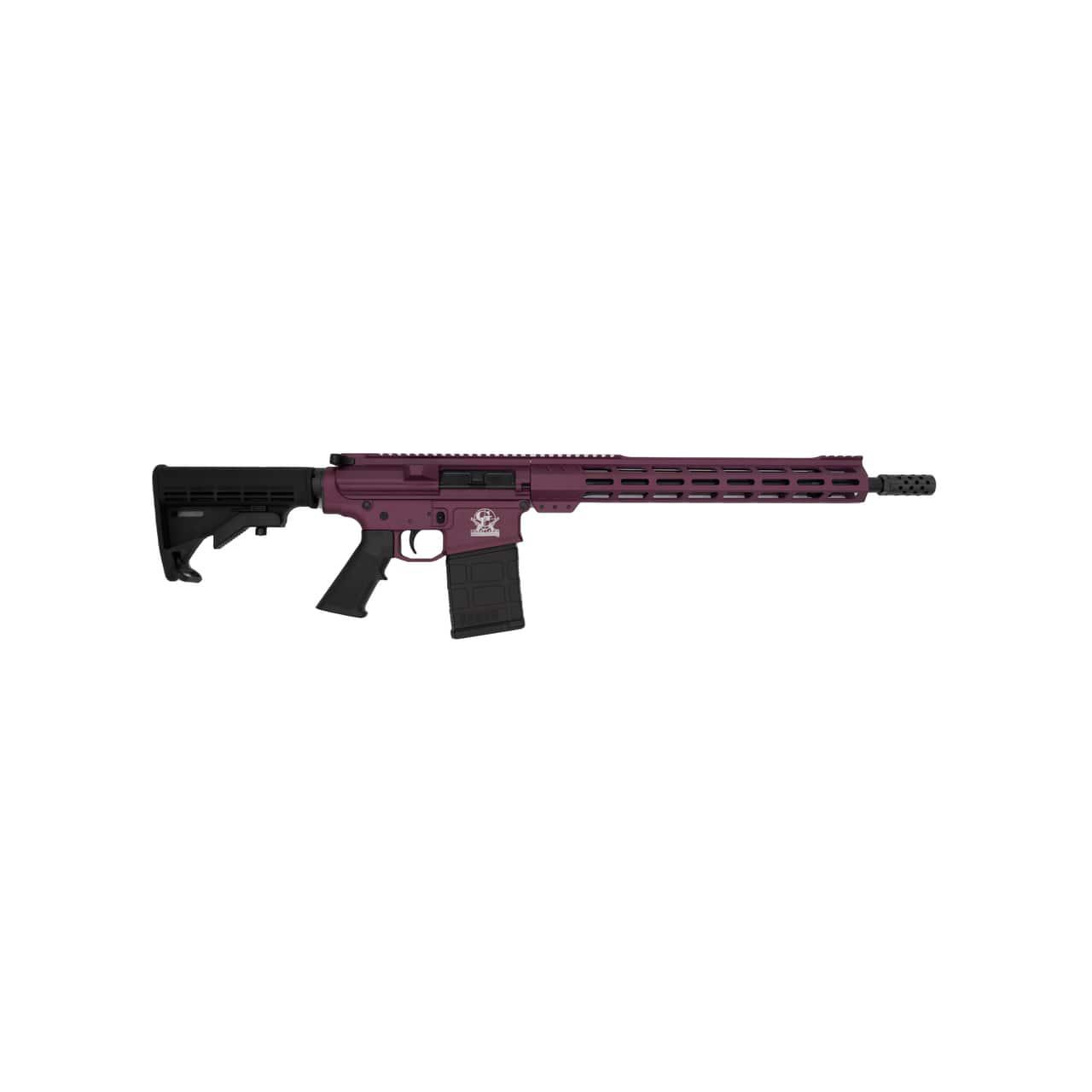 GL10308SSCHY Great Lakes Firearms .308 Win Rifle 10rd Mag 16" Stainless Barrel 15 MLOK Rail Black Cherry Finish - View 2