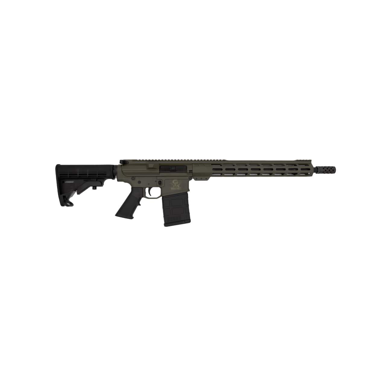 GL10308SSODG Great Lakes Firearms .308 Win Rifle 10rd Mag 16" Stainless Barrel 15 MLOK Rail ODG Finish - View 2