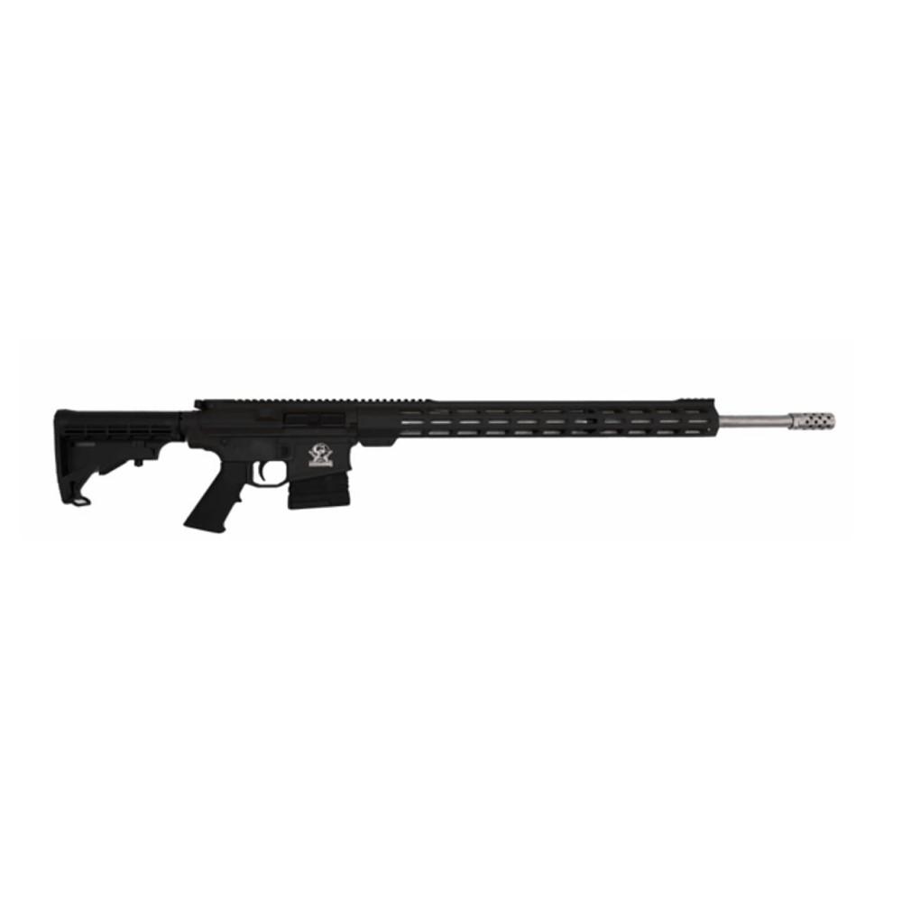 "GLFA AR-10 GL10243SSBLK 243 Win, 24" Stainless Steel Barrel, 5+1, Black Hogue OverMolded Stock, Muzzle Brake, 20" M - View 2