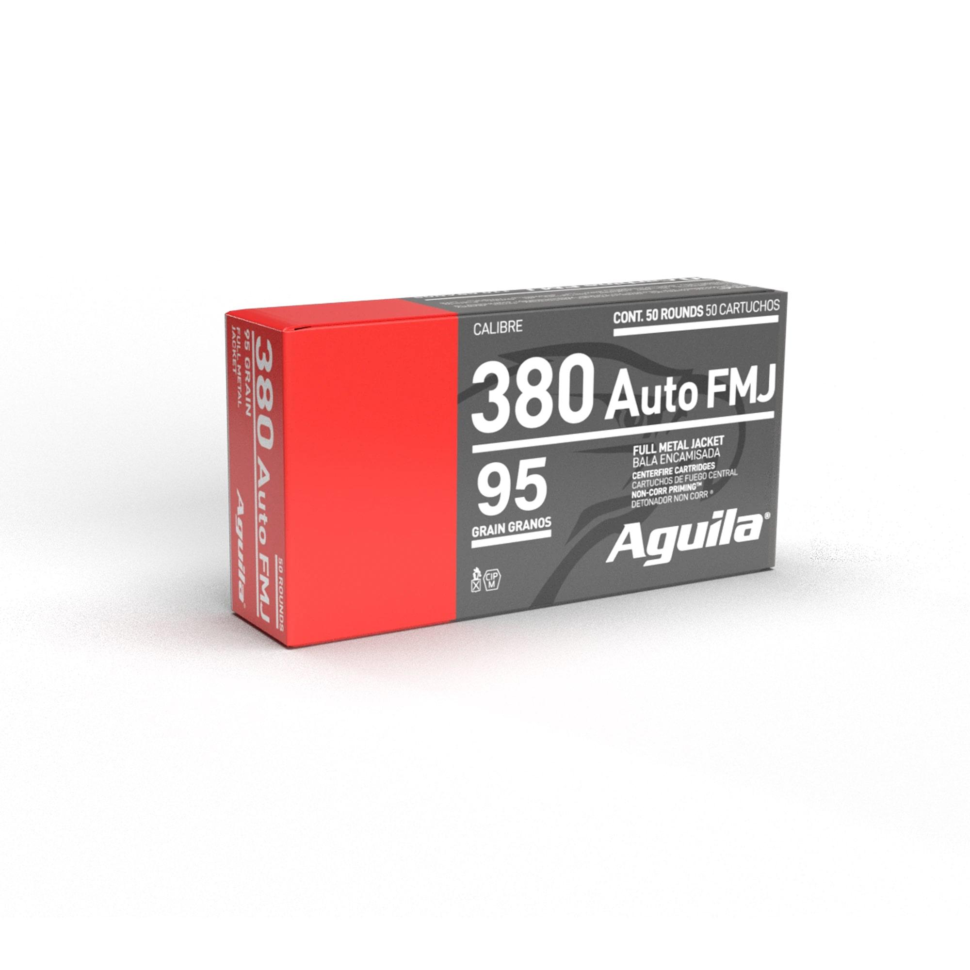Aguila Handgun Ammunition .380 Auto 95gr FMJ 945 fps 50/ct - View 2