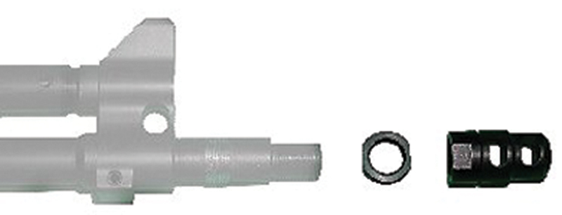 Kel-Tec PLR/SU-5826 Muzzle Brake Kit Black Steel 1/2"-28 tpi Threads - View 2