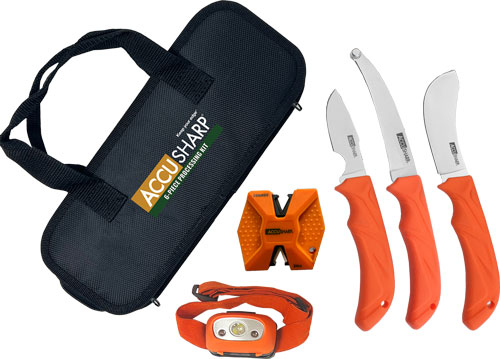 AccuSharp 738C Processing Kit 3in Caping 4in Gutting 4in Butcher Stainless  - View 2