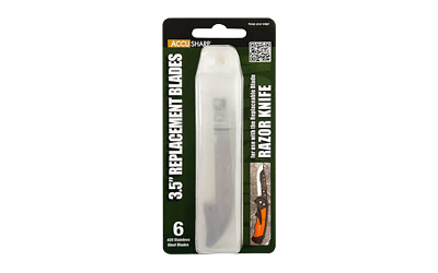 AccuSharp 742C Razor Knife Replacement Blades 3.50" Stainless Steel 6-Pack - View 2