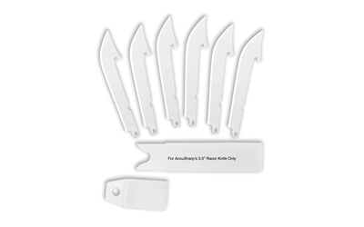 AccuSharp 742C Razor Knife Replacement Blades 3.50" Stainless Steel 6-Pack - View 3
