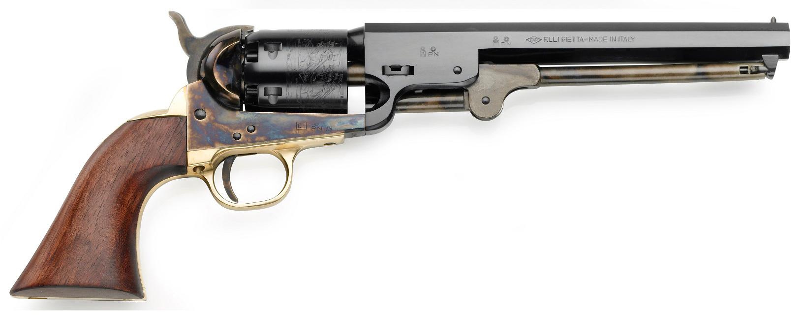 Pietta PF51CH44712 1851 Navy 44 Cal 7.50" 6rd Color Case Hardened Frame... - View 2