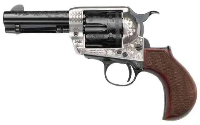 Pietta GW45AJ312NMCWLG Alchimista Jr 45LC 3.5" Two-Tone Engraved Revolver - View 2