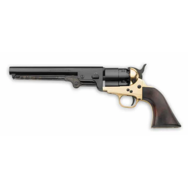 Pietta REB44 1851 Navy .44 Cal 7.37" Brass Frame Blued Cylinder Revolver - View 2