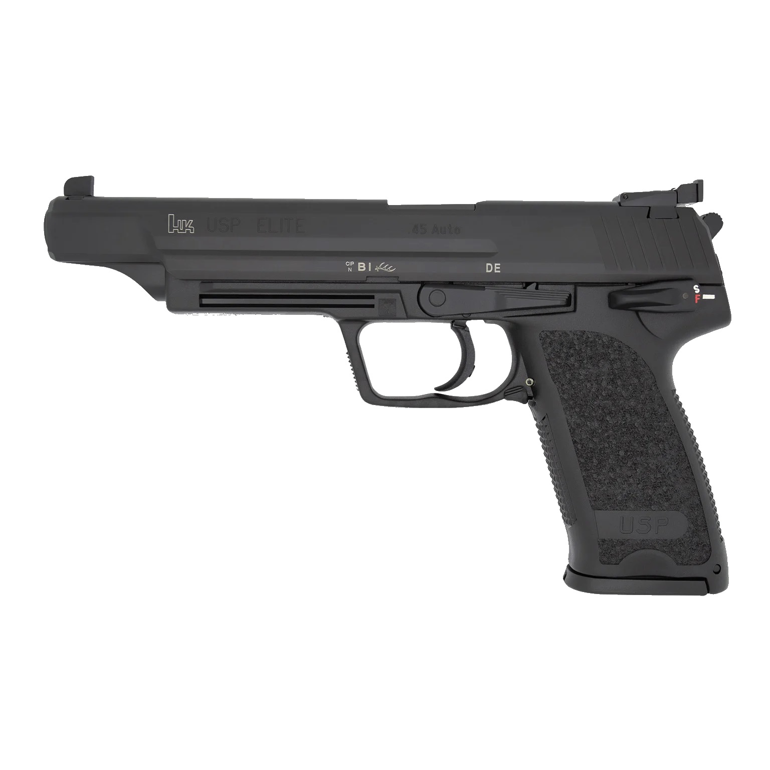 Heckler and Koch USP45 Elite V1 DA/SA Pistol - 45 ACP, 10RD, 5.98" Barrel, Black Polymer Frame - View 2