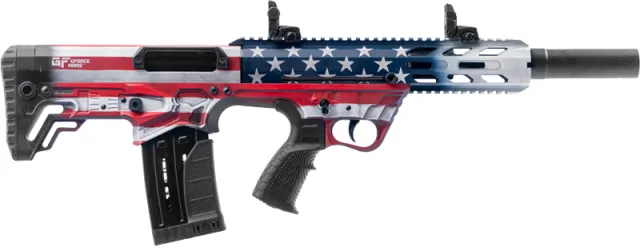 Gforce Arms GFY1USA GFY-1 12 Gauge Bullpup Shotgun, 18.5" Threaded Barrel, Aluminum Body, USA Flag Cerakote Finish - View 2